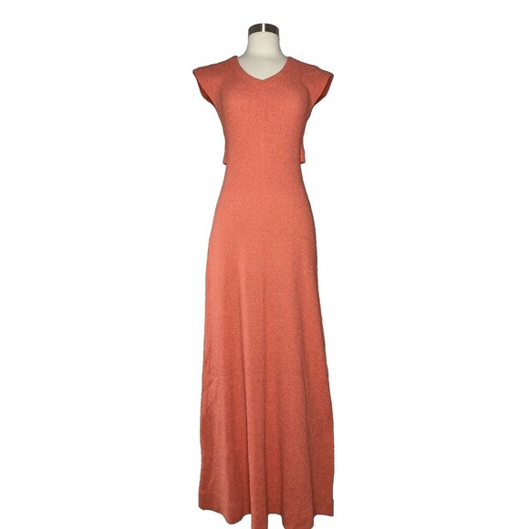 Vintage Dress Judy Caliendo for Together Women Small Made in USA Peach Tie Waist - Picture 1 of 11